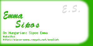 emma sipos business card